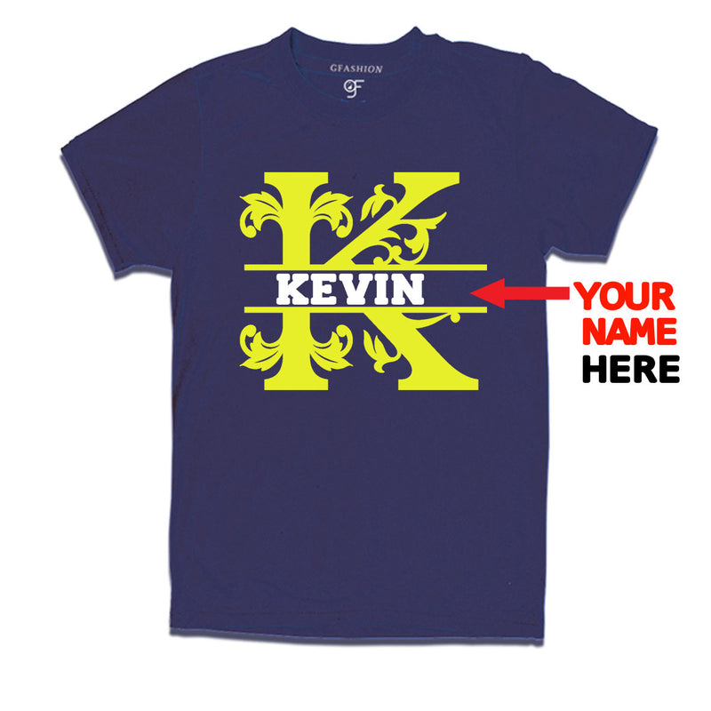 Initial K with name t shirts for kids and adults