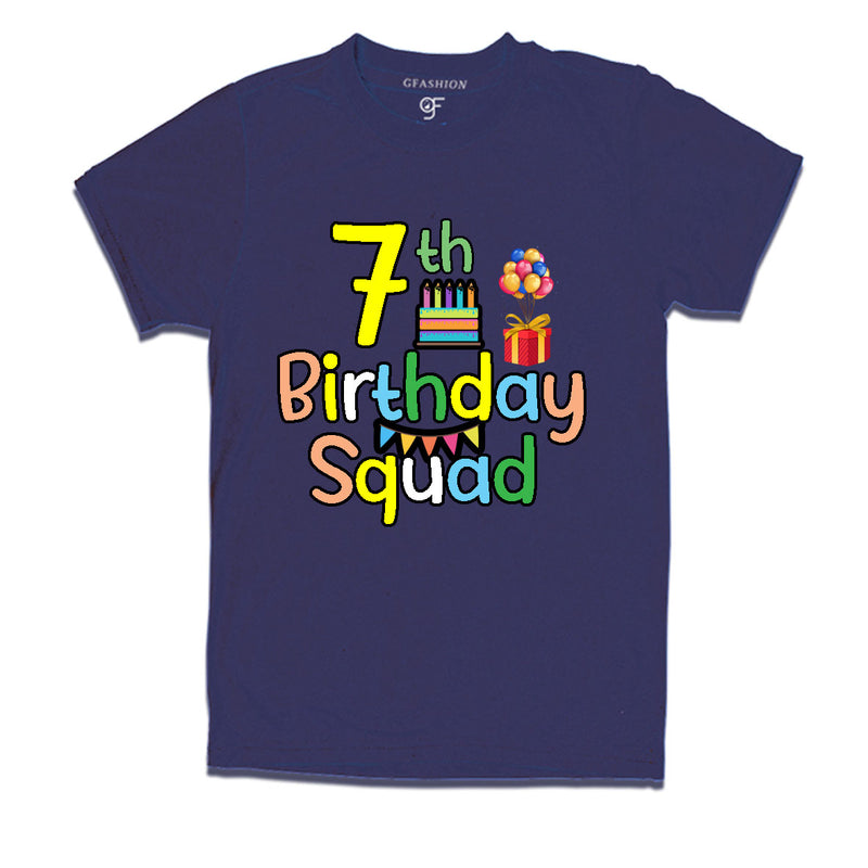 7th birthday squad t shirts