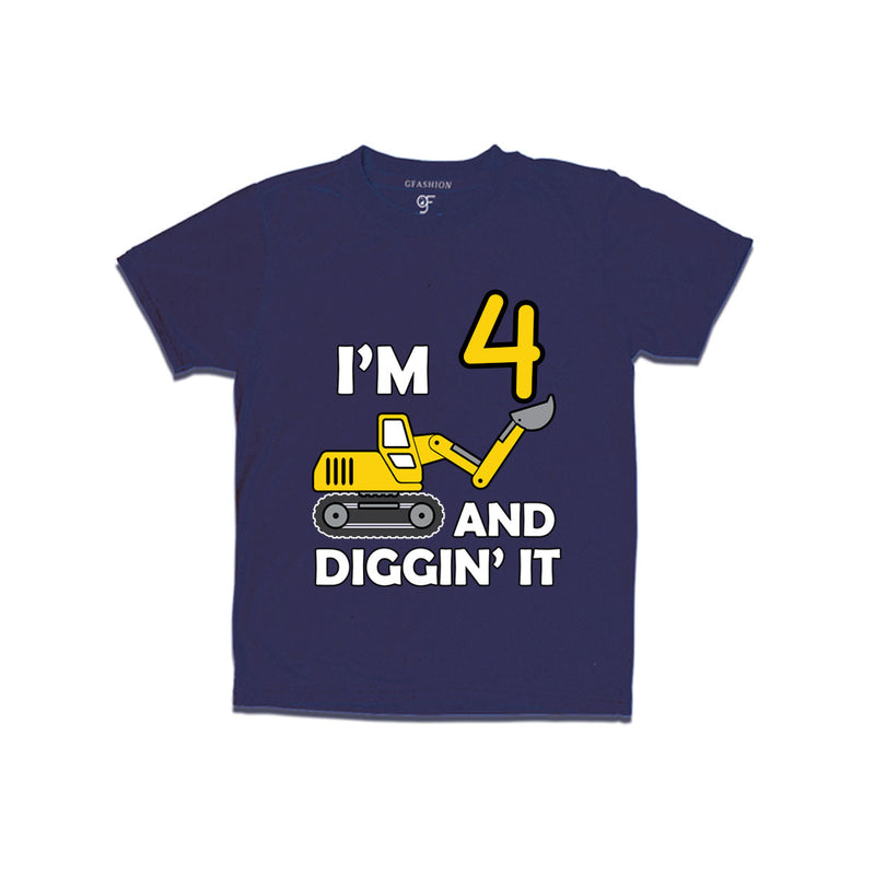 I'm 4 and Digging It t shirts for boys and girls