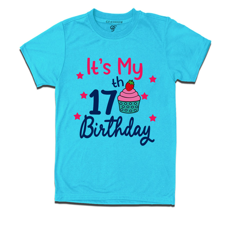 it's my 17th birthday tshirts for boy and girls