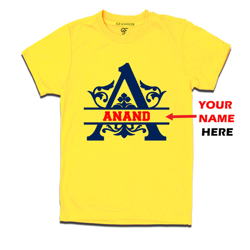 Initial A with name t shirts for kids and adults