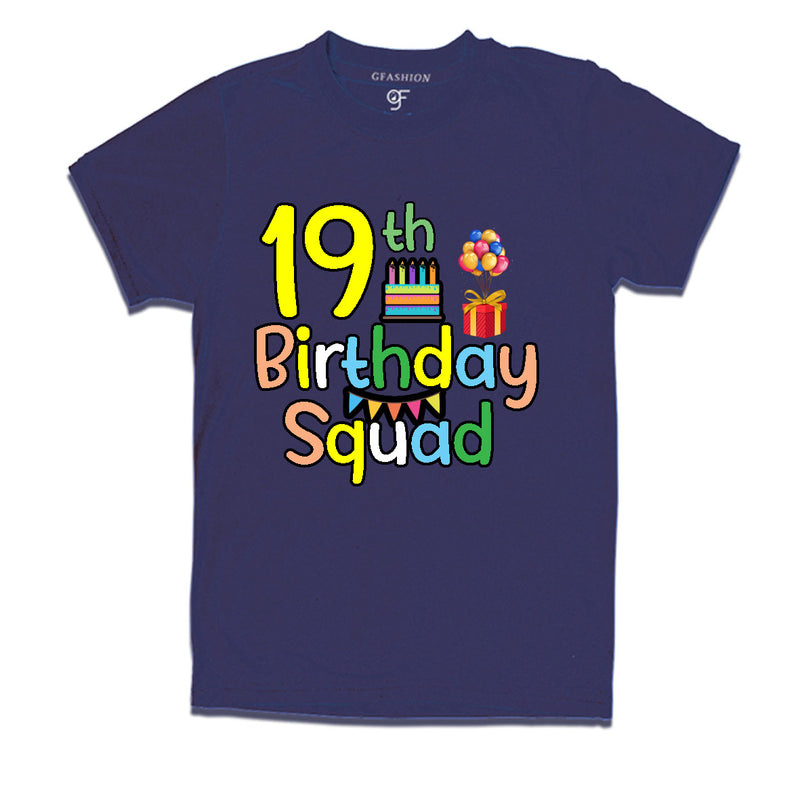 19th birthday squad t shirts