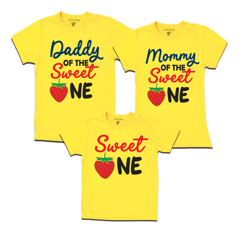DADDY OF THE MOMMY OF THE SWEET ONE FAMILY T SHIRTS