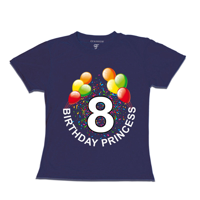 Birthday princess t shirts for 8th birthday