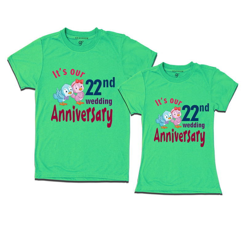 Its our 22nd wedding anniversary cute couple t-shirts