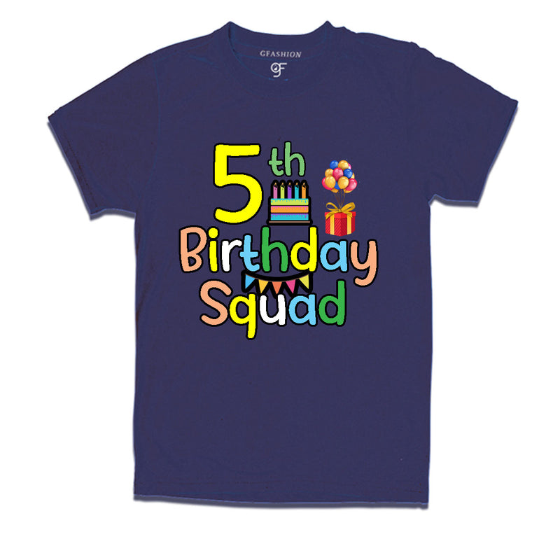 5th birthday squad t shirts