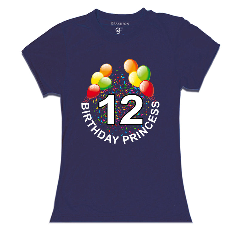 Birthday princess t shirts for 12th birthday