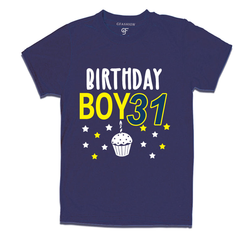 Birthday boy t shirts for 31st year