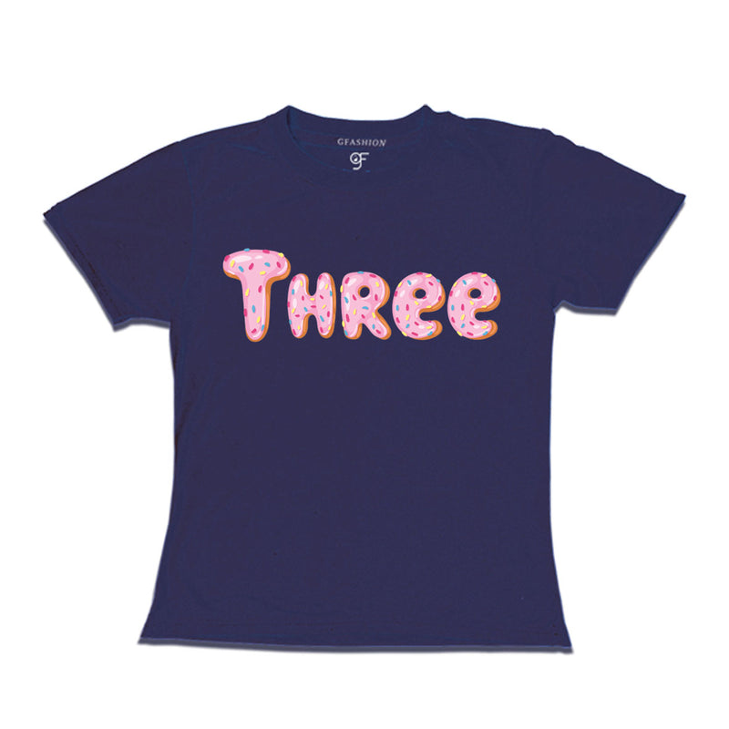 Donut Birthday girl t shirts for 3rd birthday