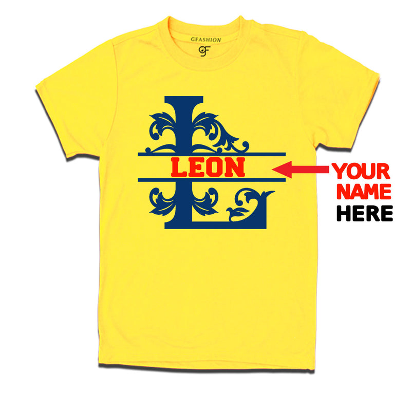 Initial L with name t shirts for kids and adults