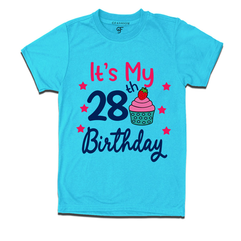 it's my 28th birthday tshirts for men's and women's