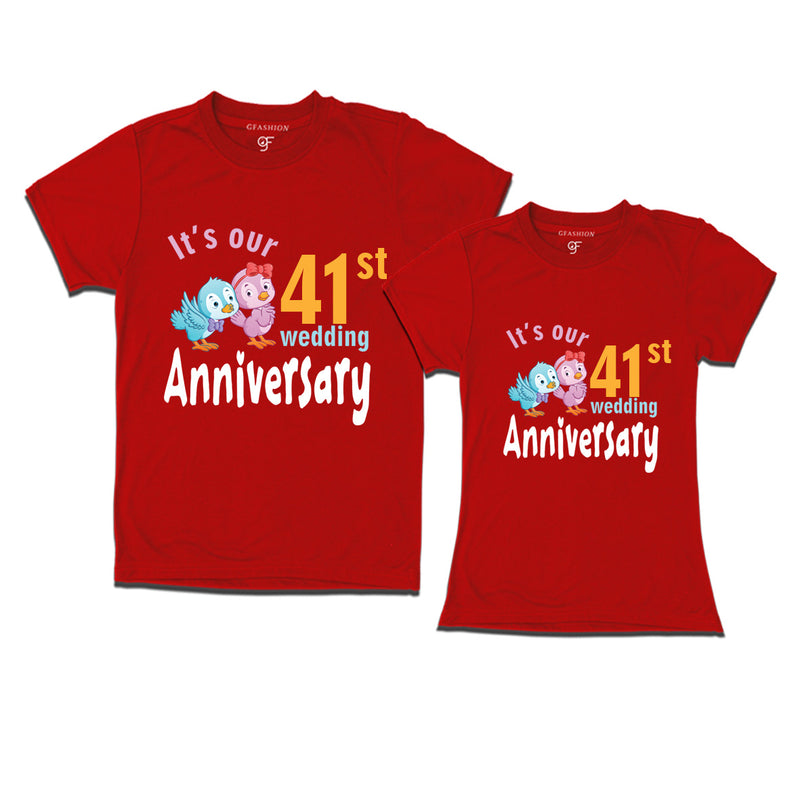 Its our 41st wedding anniversary cute couple t-shirts