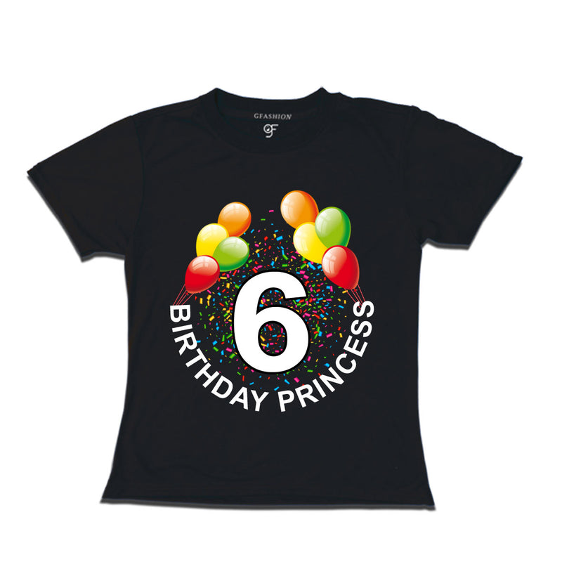 Birthday princess t shirts for 6th birthday