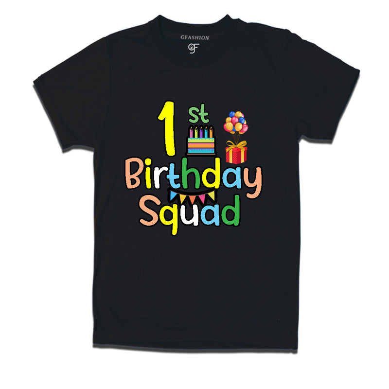 1st birthday squad t shirts