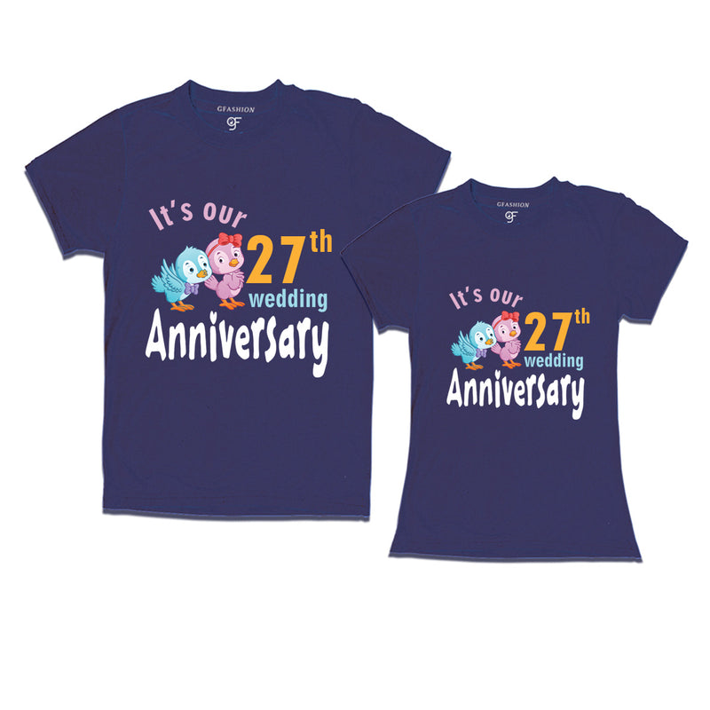 Its our 27th wedding anniversary cute couple t-shirts