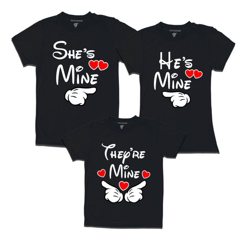 Family T-shirts- he's mine she's mine they're mine