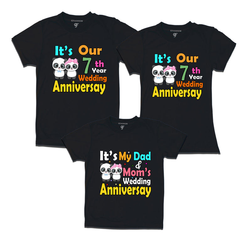 It's our 7th year wedding anniversary family tshirts.