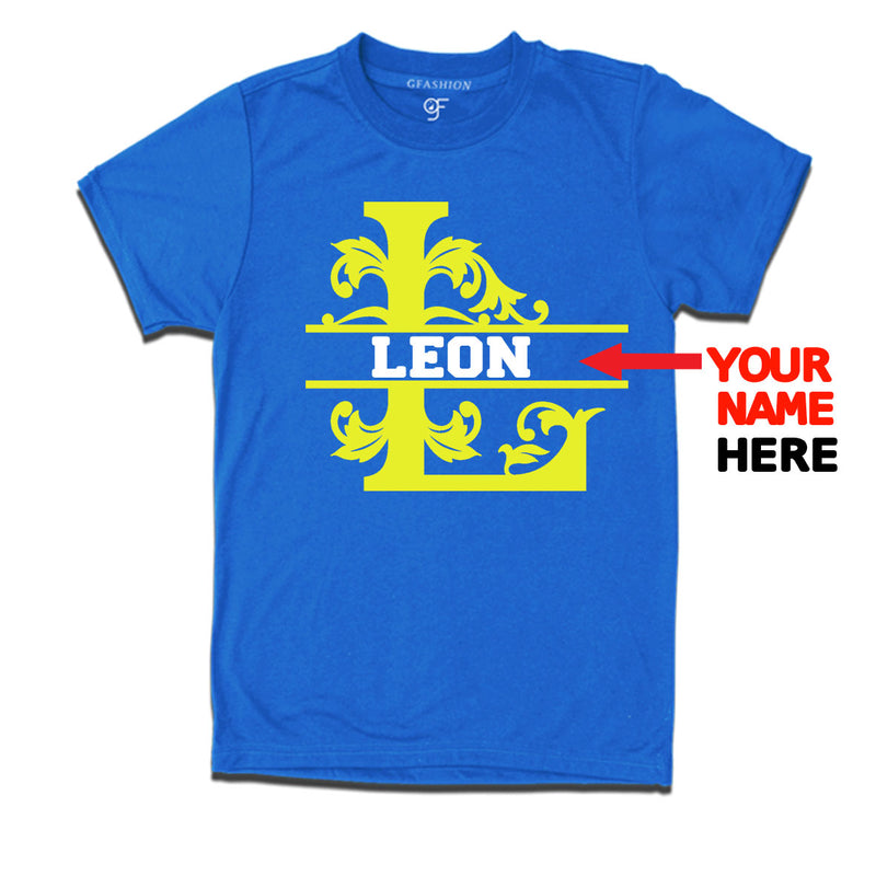 Initial L with name t shirts for kids and adults