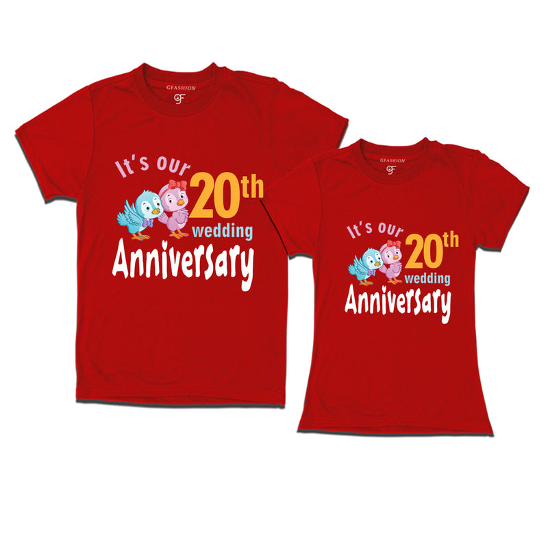 Its our 20th wedding anniversary cute couple t-shirts