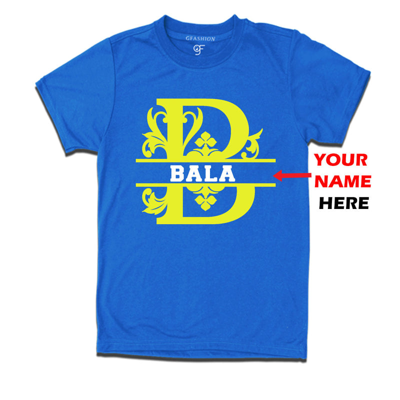 Initial B with name t shirts for kids and adults