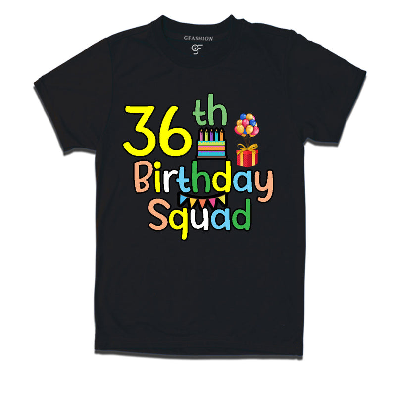 36th birthday squad t shirts