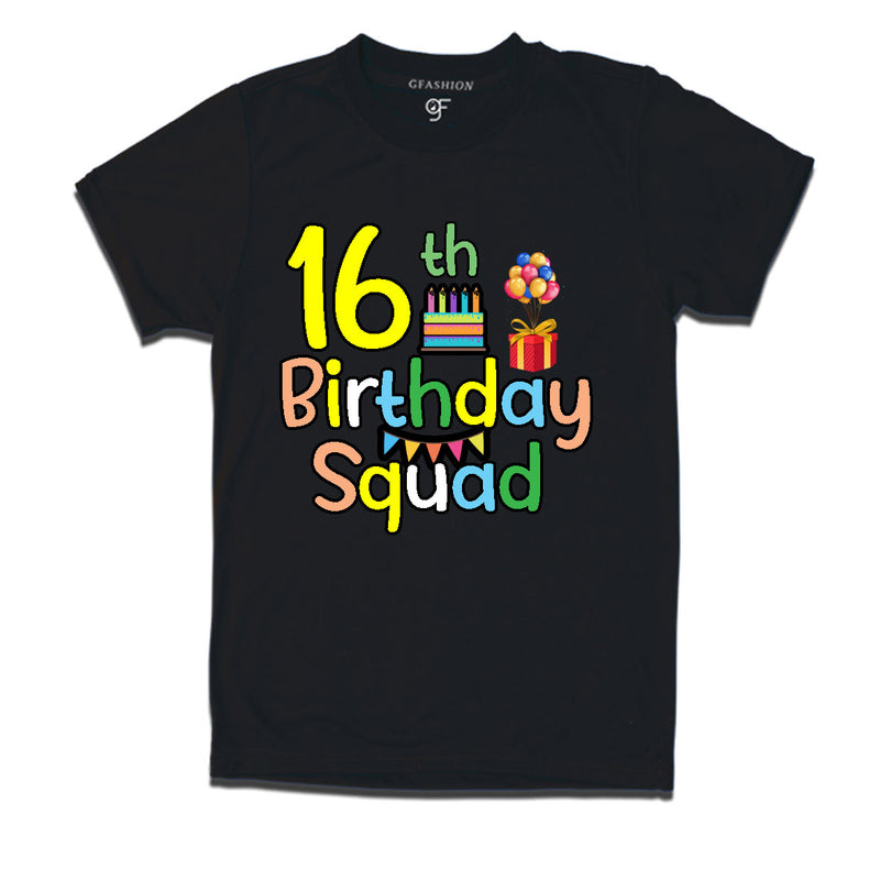 16th birthday squad t shirts