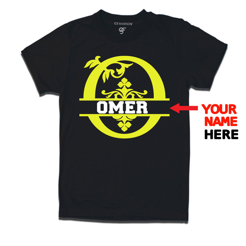 Initial O with name t shirts for kids and adults