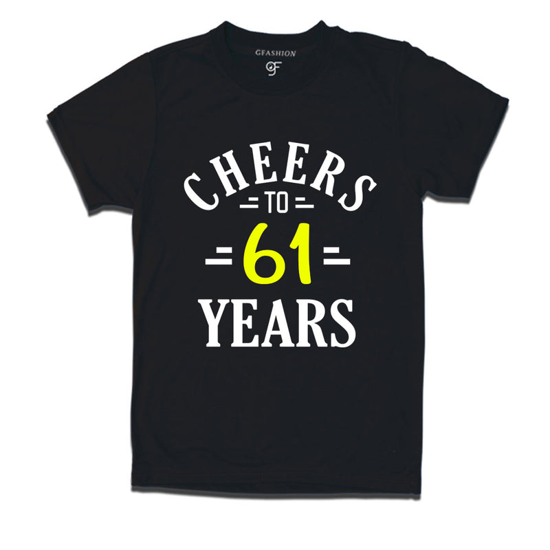 Cheers to 61 years birthday t shirts for 61st birthday