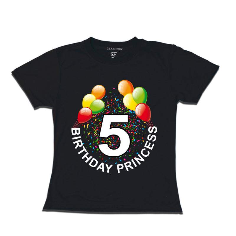 Birthday princess t shirts for 5th birthday
