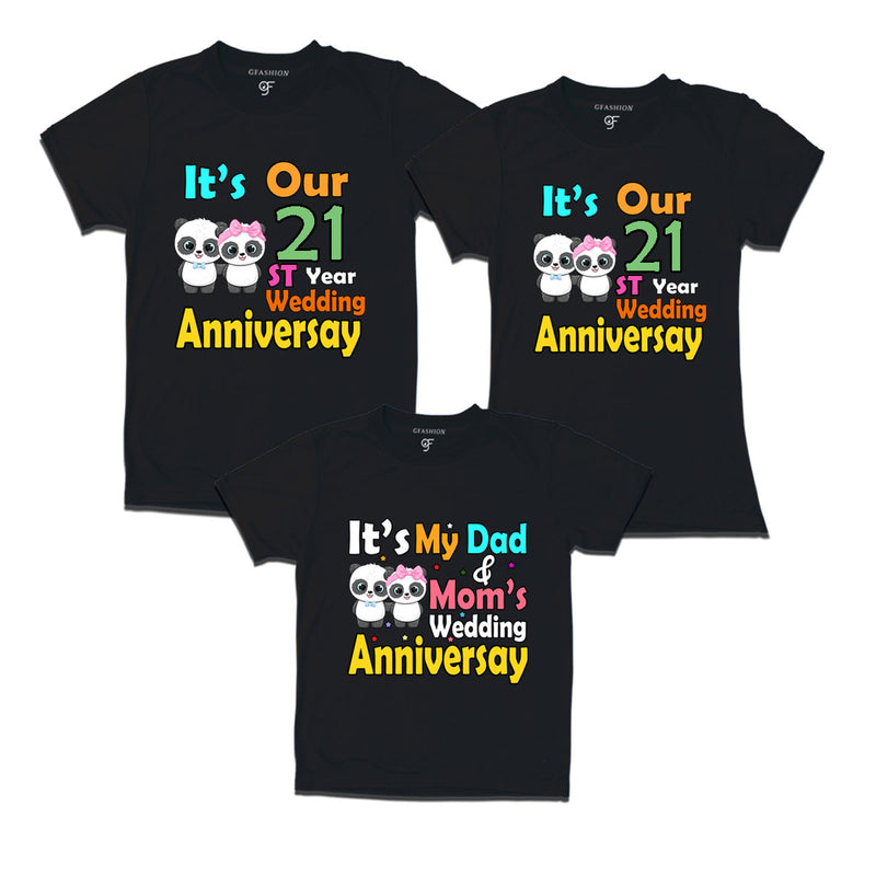 It's our 21st year wedding anniversary family tshirts.