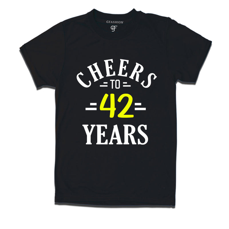 Cheers to 42 years birthday t shirts for 42nd birthday