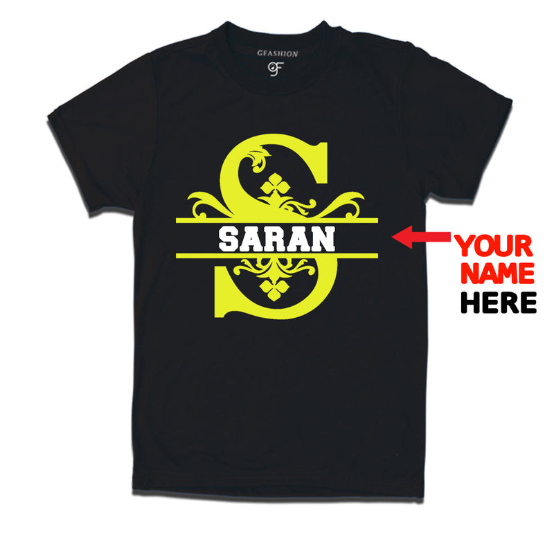 Initial S with name t shirts for kids and adults