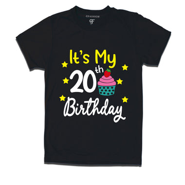 it's my 20th birthday tshirts for boy and girls