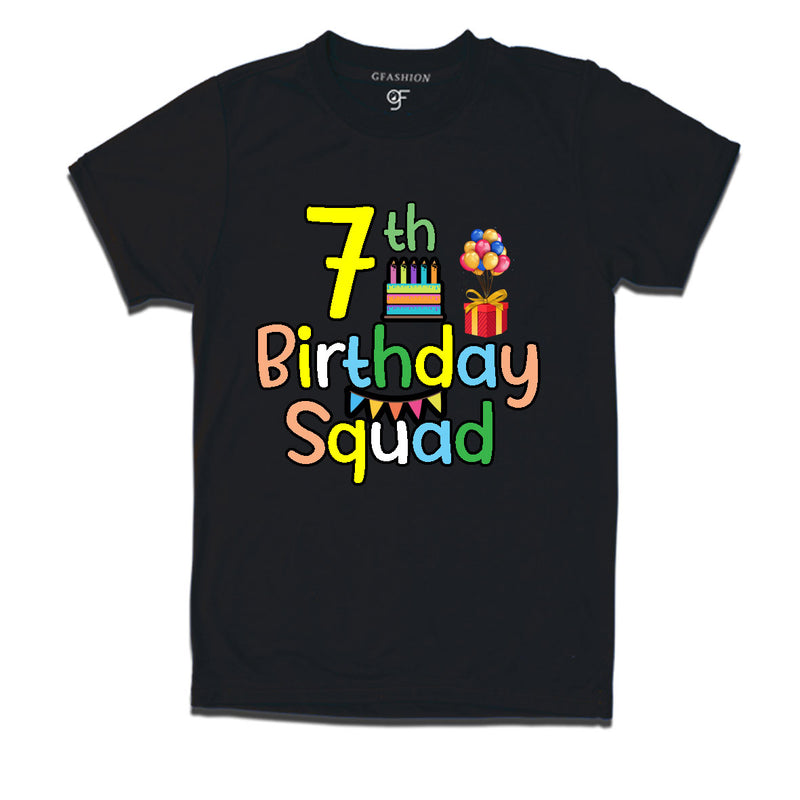 7th birthday squad t shirts