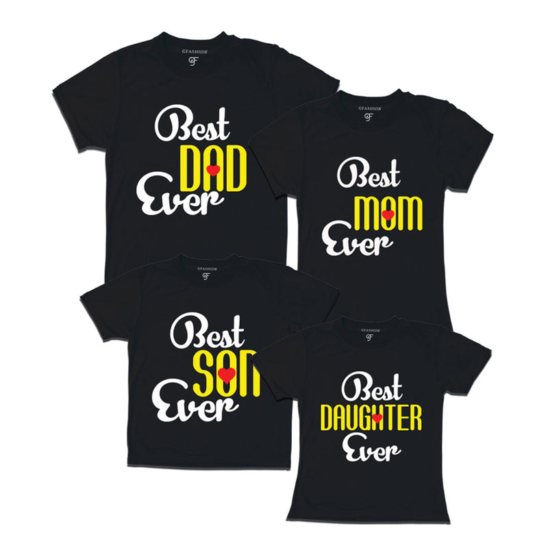 BEST DAD BEST MOM BEST SON BEST DAUGHTER EVER FAMILY T SHIRTS