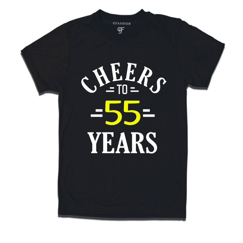 Cheers to 55 years birthday t shirts for 55th birthday