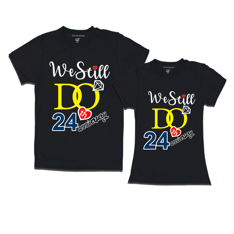 We Still Do Lovable 24th anniversary t shirts for couples