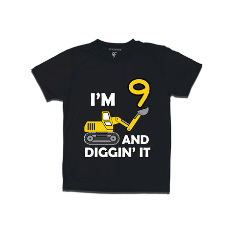 I'm 9 and Digging It t shirts for boys and girls