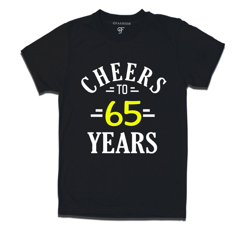 Cheers to 65 years birthday t shirts for 65th birthday