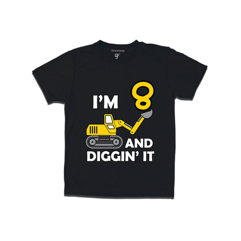 I'm 8 and Digging It t shirts for boys and girls