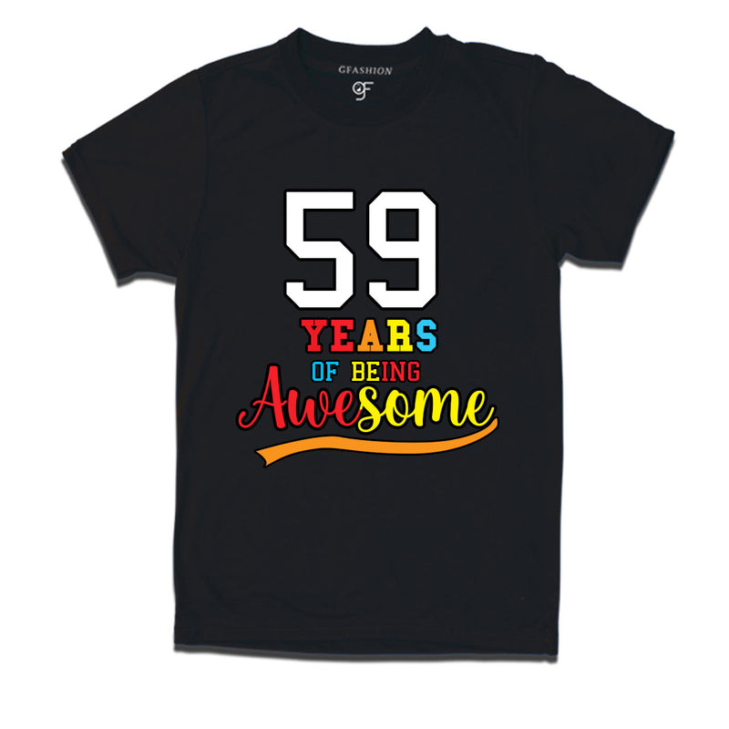 59 years of being awesome 59th birthday t-shirts