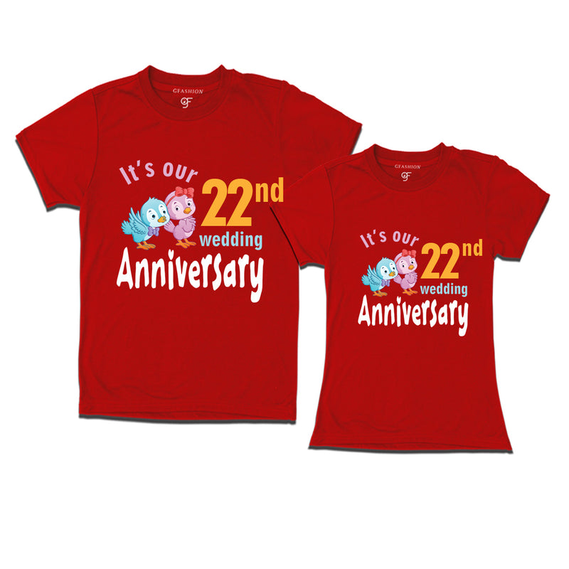 Its our 22nd wedding anniversary cute couple t-shirts