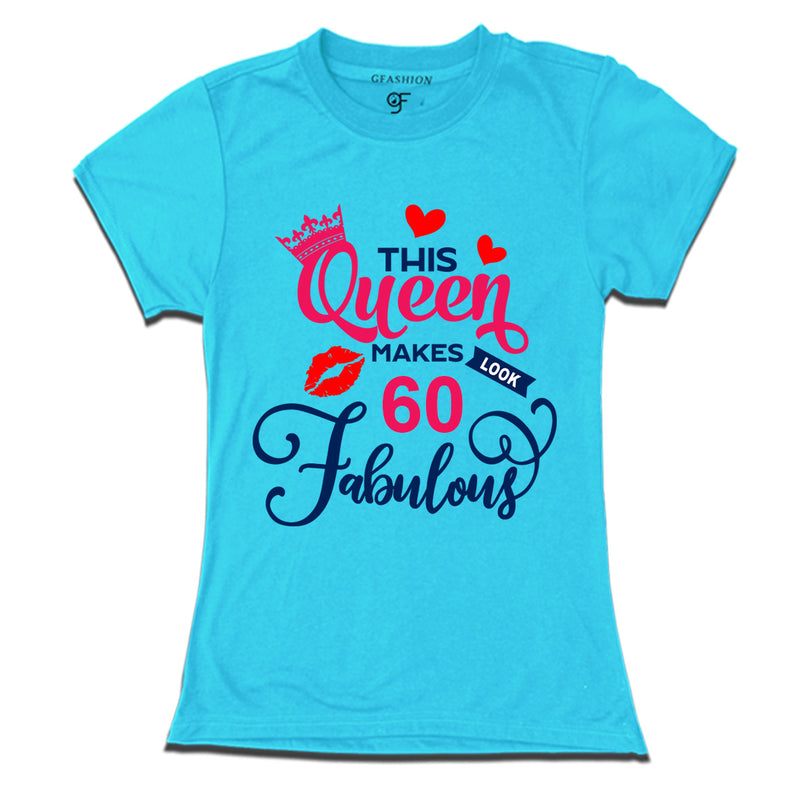 This Queen Makes 60 Look Fabulous Womens 60th Birthday T-shirts
