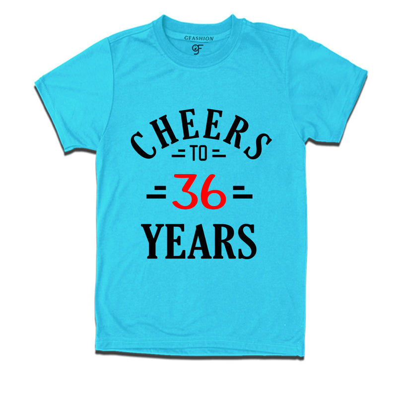 Cheers to 36 years birthday t shirts for 36th birthday