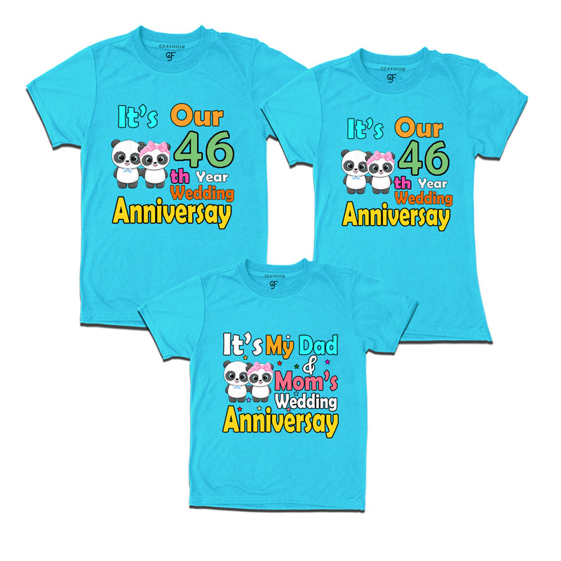 It's our 46th year wedding anniversary family tshirts.