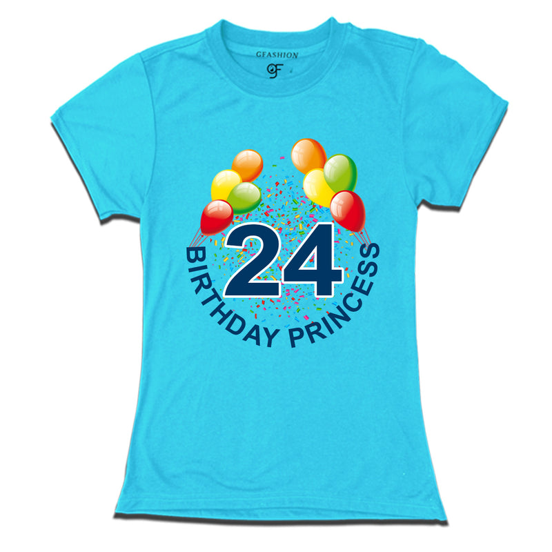 Birthday princess t shirts for 24th birthday