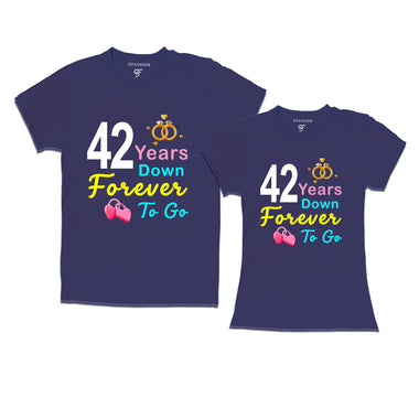 42 years down forever to go-42nd  anniversary t shirts