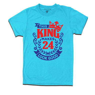 This king makes 24 look good 24th birthday mens tshirts