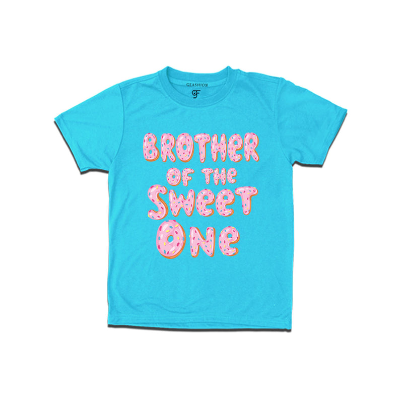 Brother of the sweet one with pink Donut boys t shirt