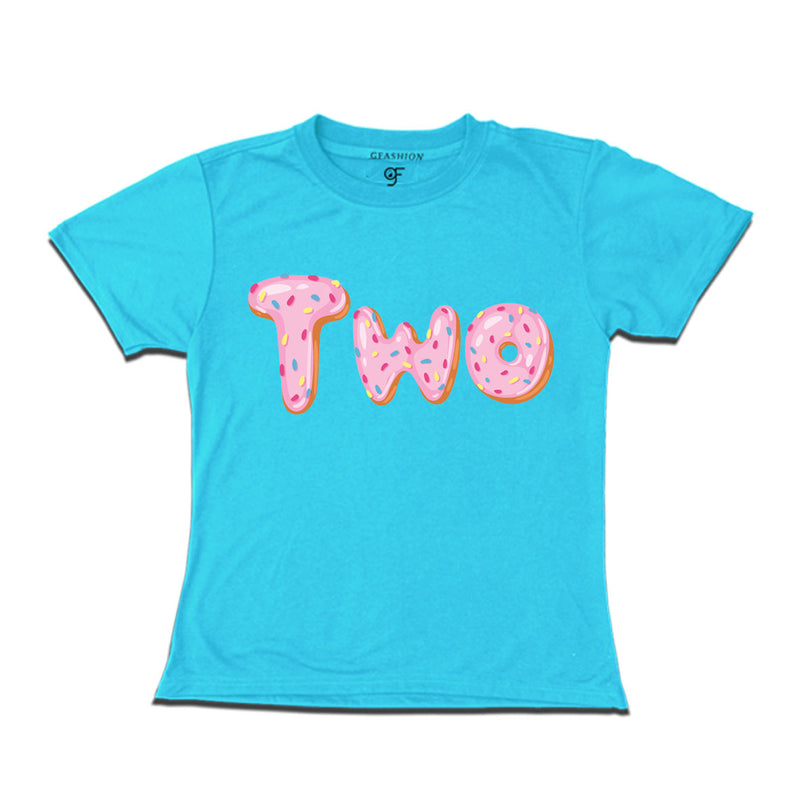 Donut Birthday girl t shirts for 2nd birthday